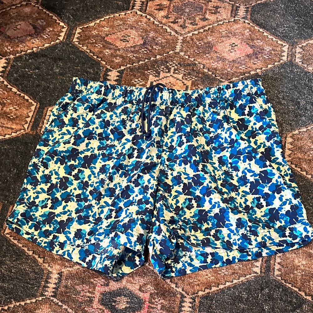 Columbia Blue and Green Athletic Shorts